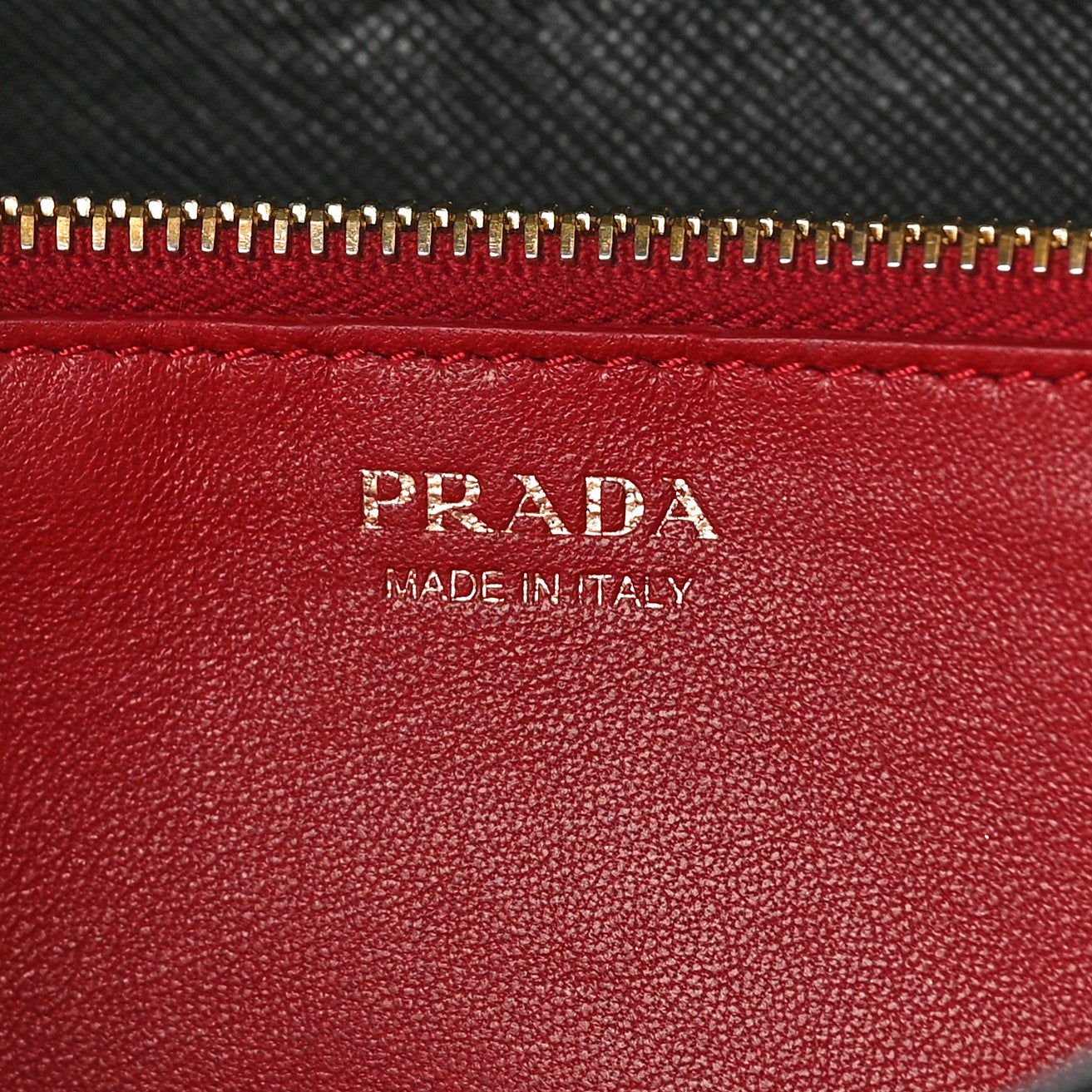 Saffiano Lux Chain Wallet Black