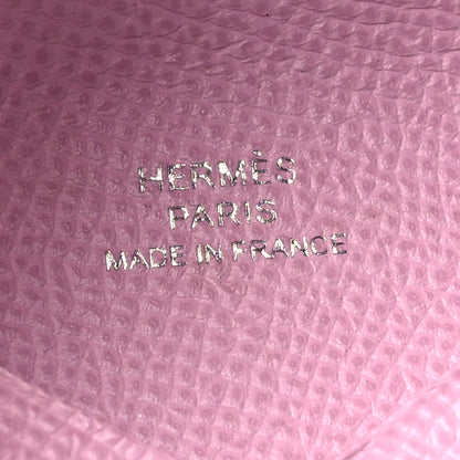 Hermes Epsom Calvi Card Case Mauve Sylvestre 8 of 13