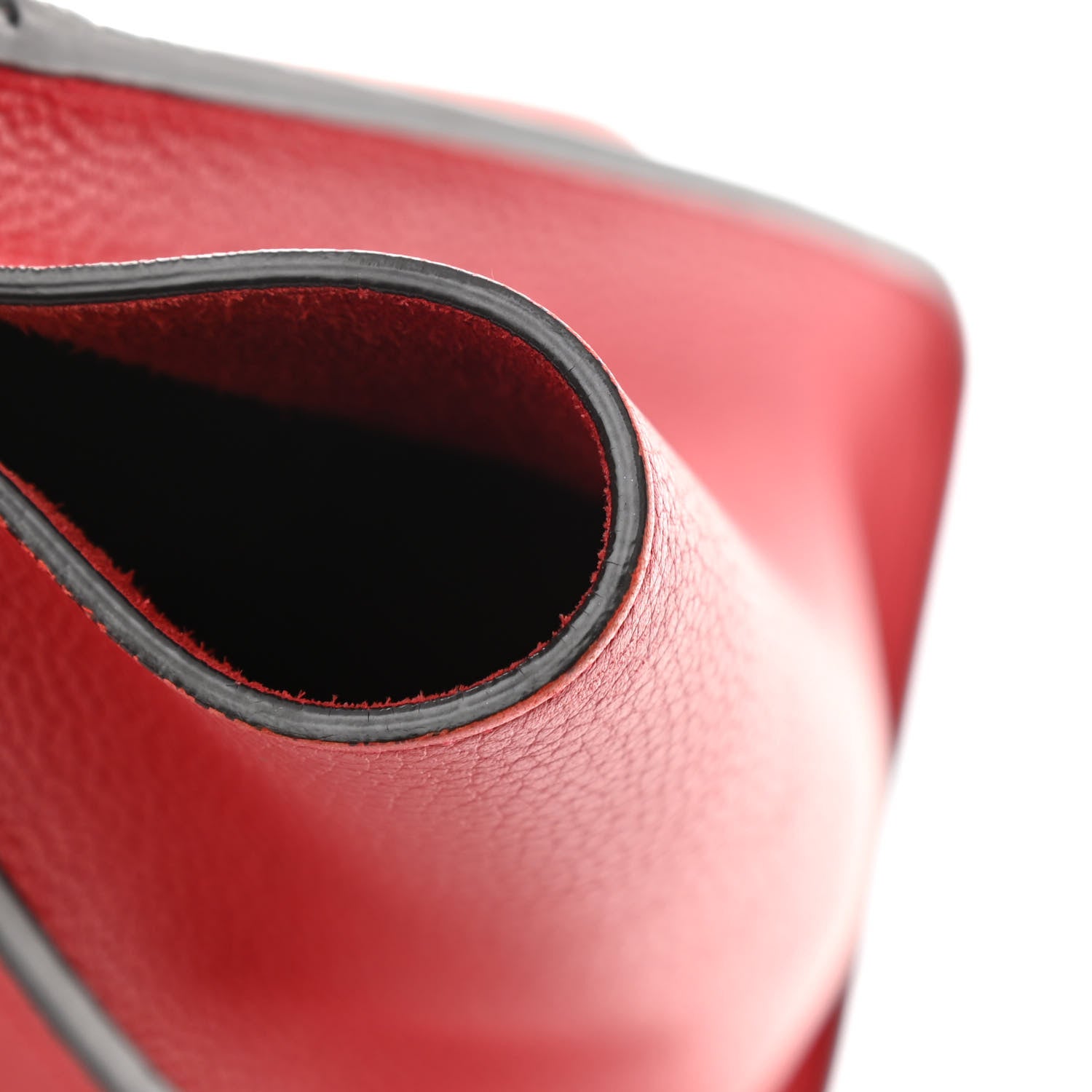 Celine Drummed Calfskin Micro Luggage Red 12 of 12