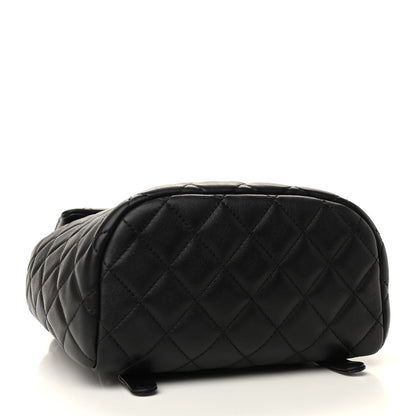 Chanel Calfskin Quilted Mini Urban Spirit Backpack Black 4 of 9