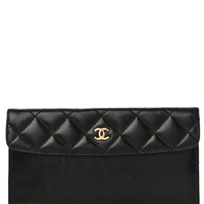 Chanel Calfskin Quilted CC Flap Clutch Black 6 of 14