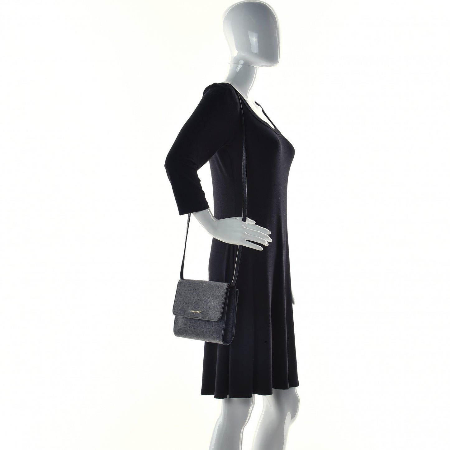 Grainy Calfskin Small Loxley Crossbody Black