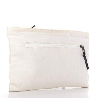 Balenciaga Cotton Canvas Logo Documents Case White 3 of 10