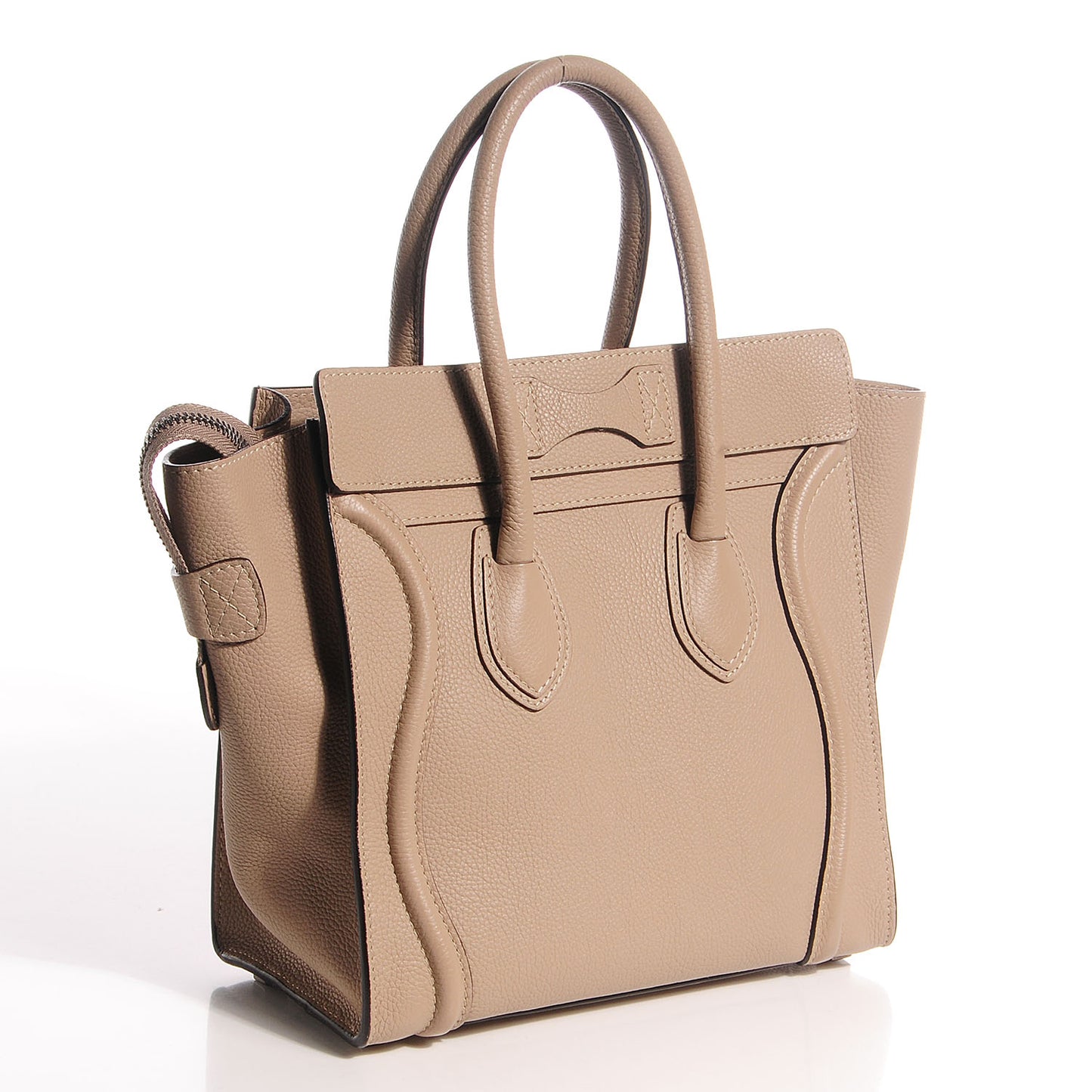 Drummed Calfskin Micro Luggage Dune