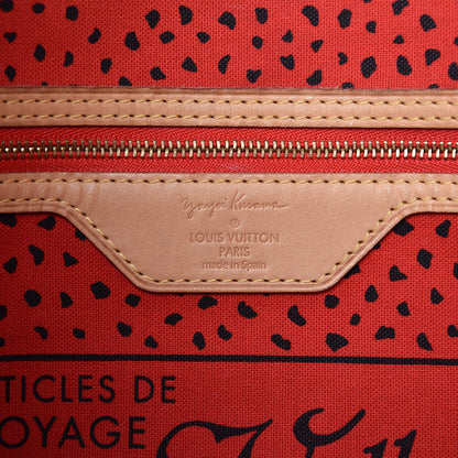 Louis Vuitton Monogram Kusama Waves Neverfull MM Red 6 of 8