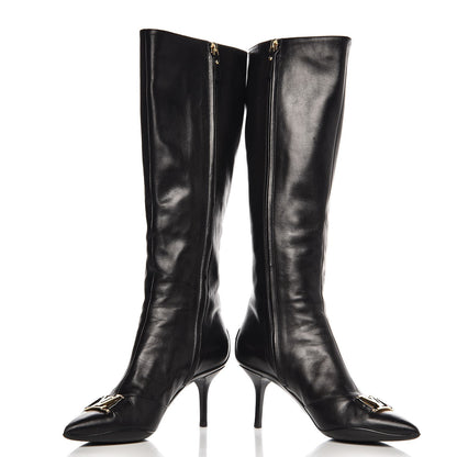 Louis Vuitton Calfskin LV High Boots 39 Black 6 of 11