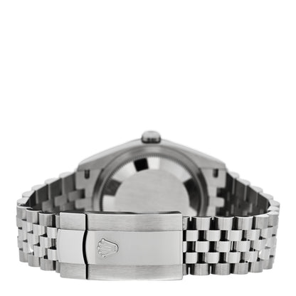 Rolex Stainless Steel 18K White Gold Diamond 36mm Oyster Perpetual Datejust Watch Black 126234 3 of 5