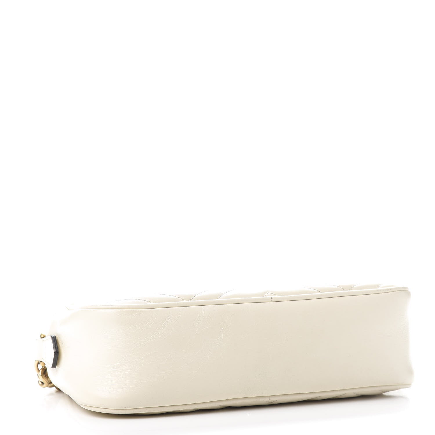 Gucci Calfskin Matelasse Small GG Marmont Chain Shoulder Bag White 4 of 11
