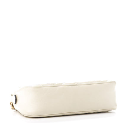 Gucci Calfskin Matelasse Small GG Marmont Chain Shoulder Bag White 4 of 11