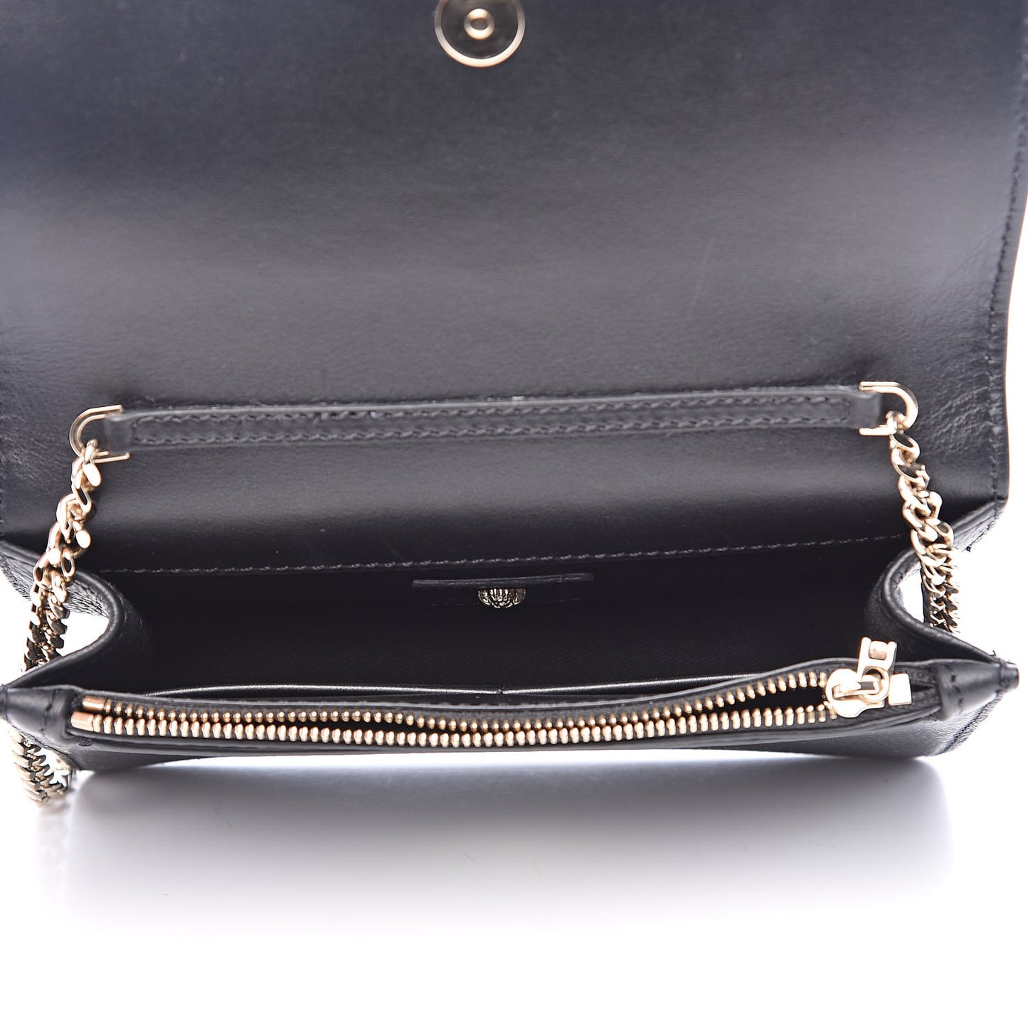 Grained Calfskin Palazzo Chain Evening Bag Black