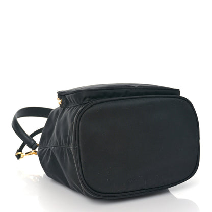 Prada Saffiano Tessuto Nylon Mini Bucket Crossbody Bag Black 4 of 8