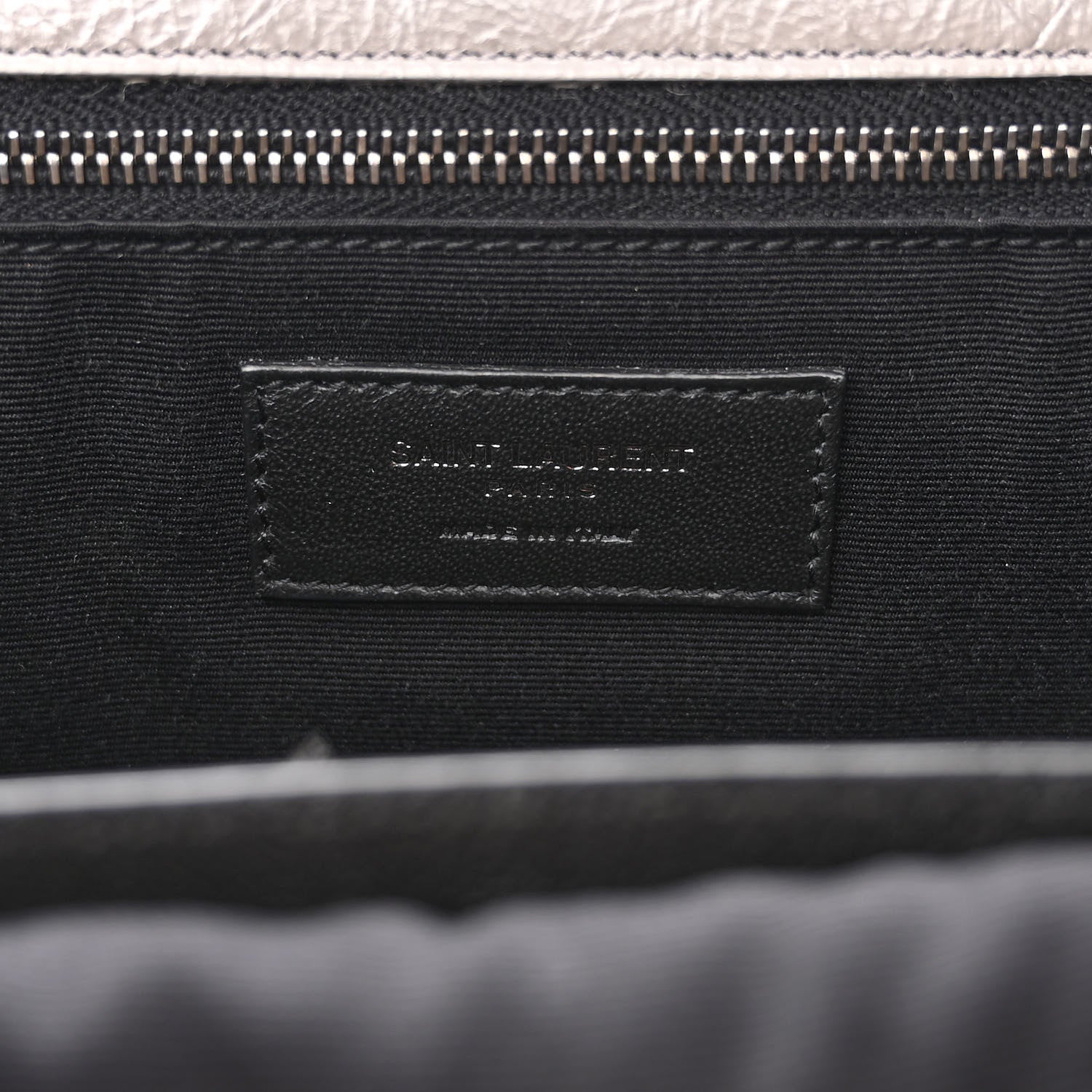 Saint Laurent Crinkled Calfskin Matelasse Monogram Medium Niki Chain Satchel Fog 6 of 10