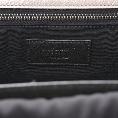Saint Laurent Crinkled Calfskin Matelasse Monogram Medium Niki Chain Satchel Fog 6 of 10
