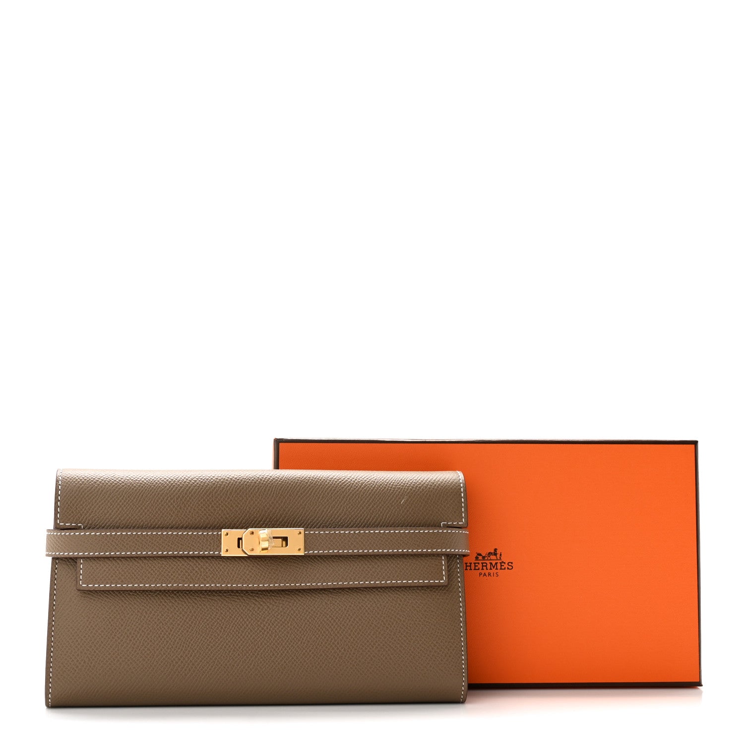 Hermes Epsom Kelly Longue Wallet Etoupe 8 of 8