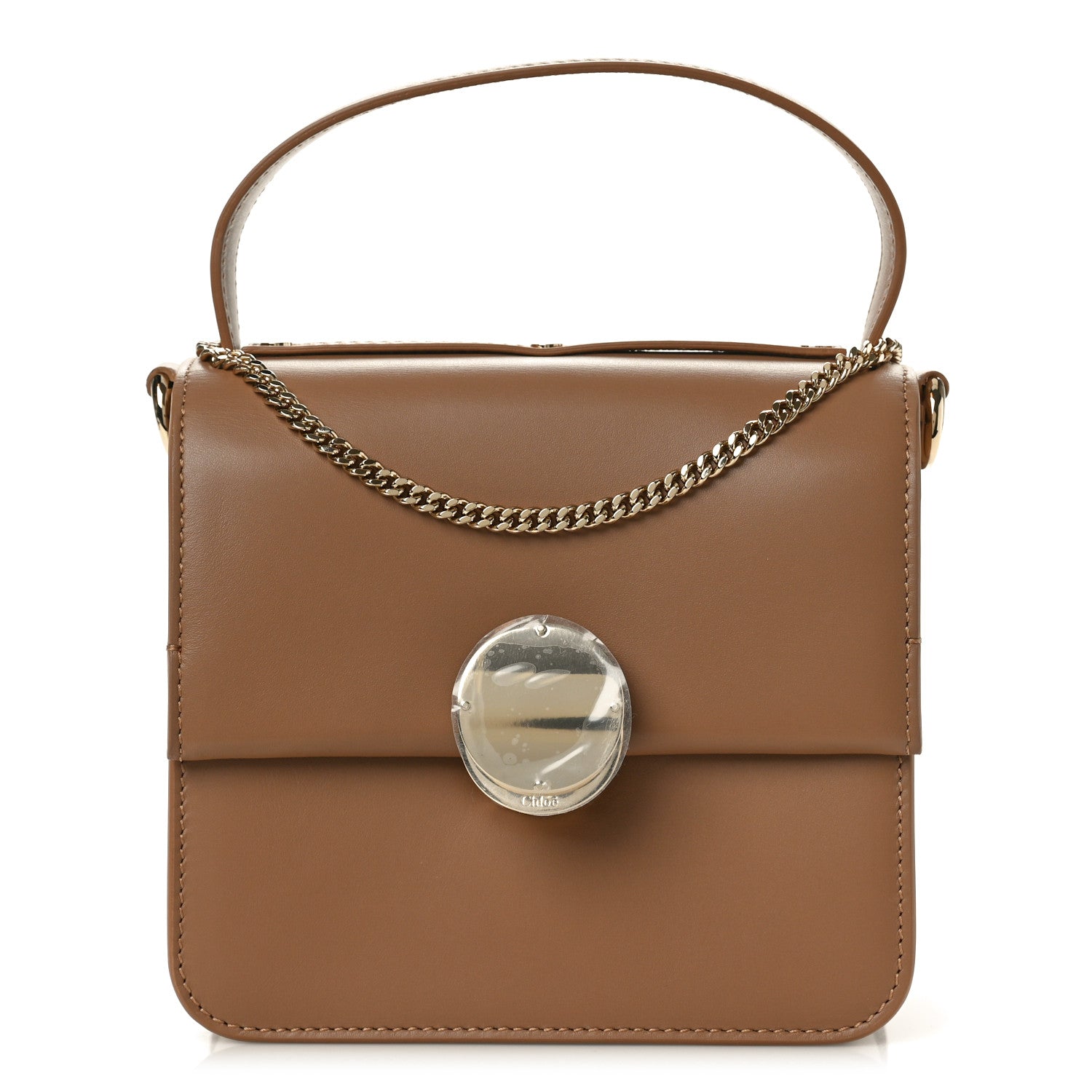 Chloe Box Calfskin Small Penelope Top Handle Bag Desert Beige 1 of 11