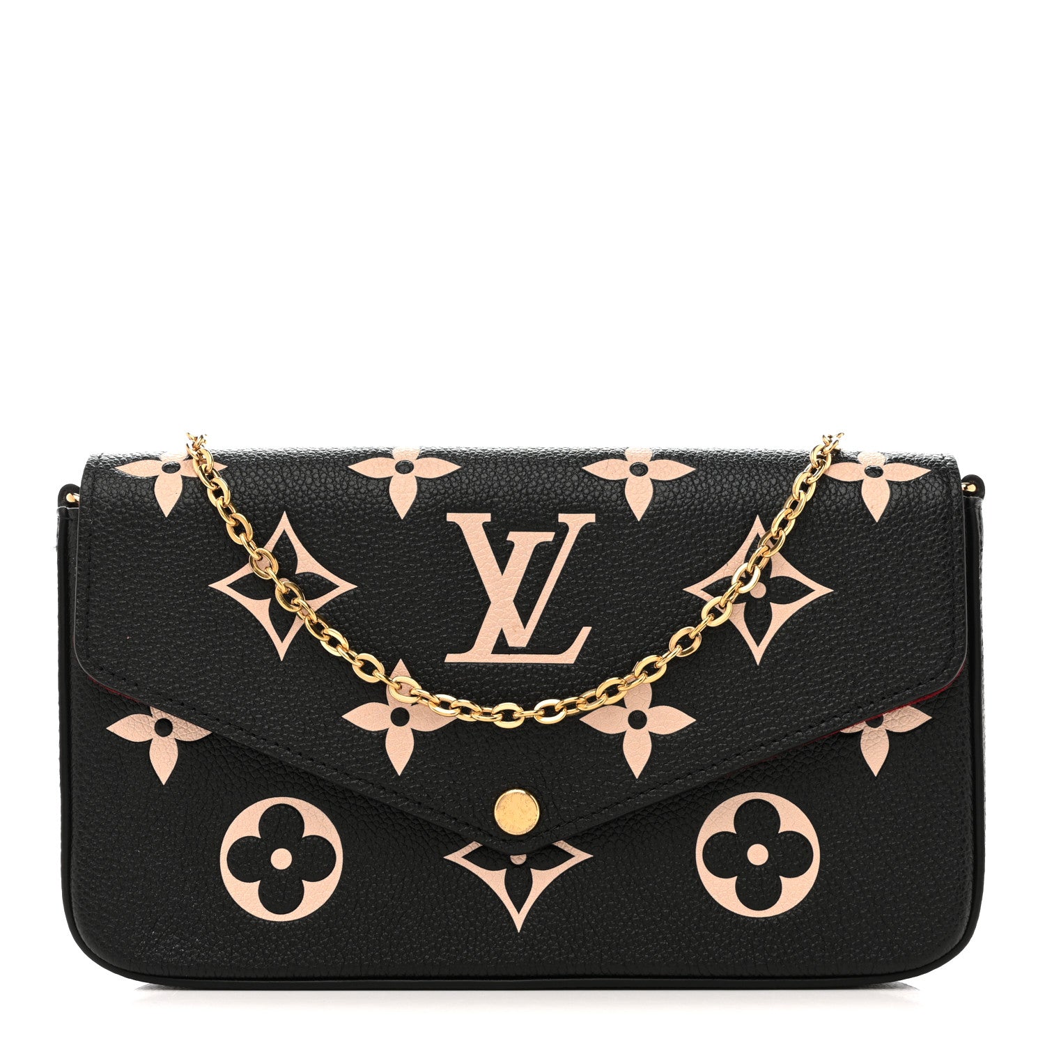 Louis Vuitton Empreinte Monogram Giant Felicie Pochette Black Beige 1 of 13