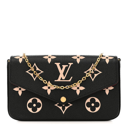 Louis Vuitton Empreinte Monogram Giant Felicie Pochette Black Beige 1 of 13