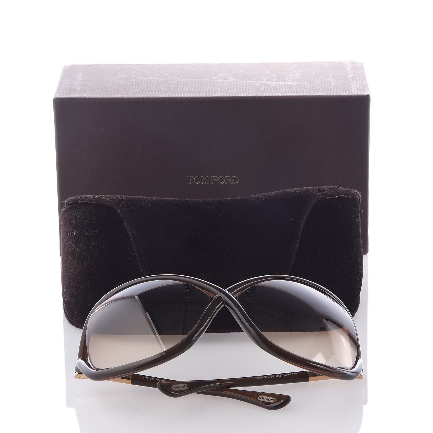 Tom Ford Acetate Whitney Crossover Sunglasses TF9 Brown 8 of 8