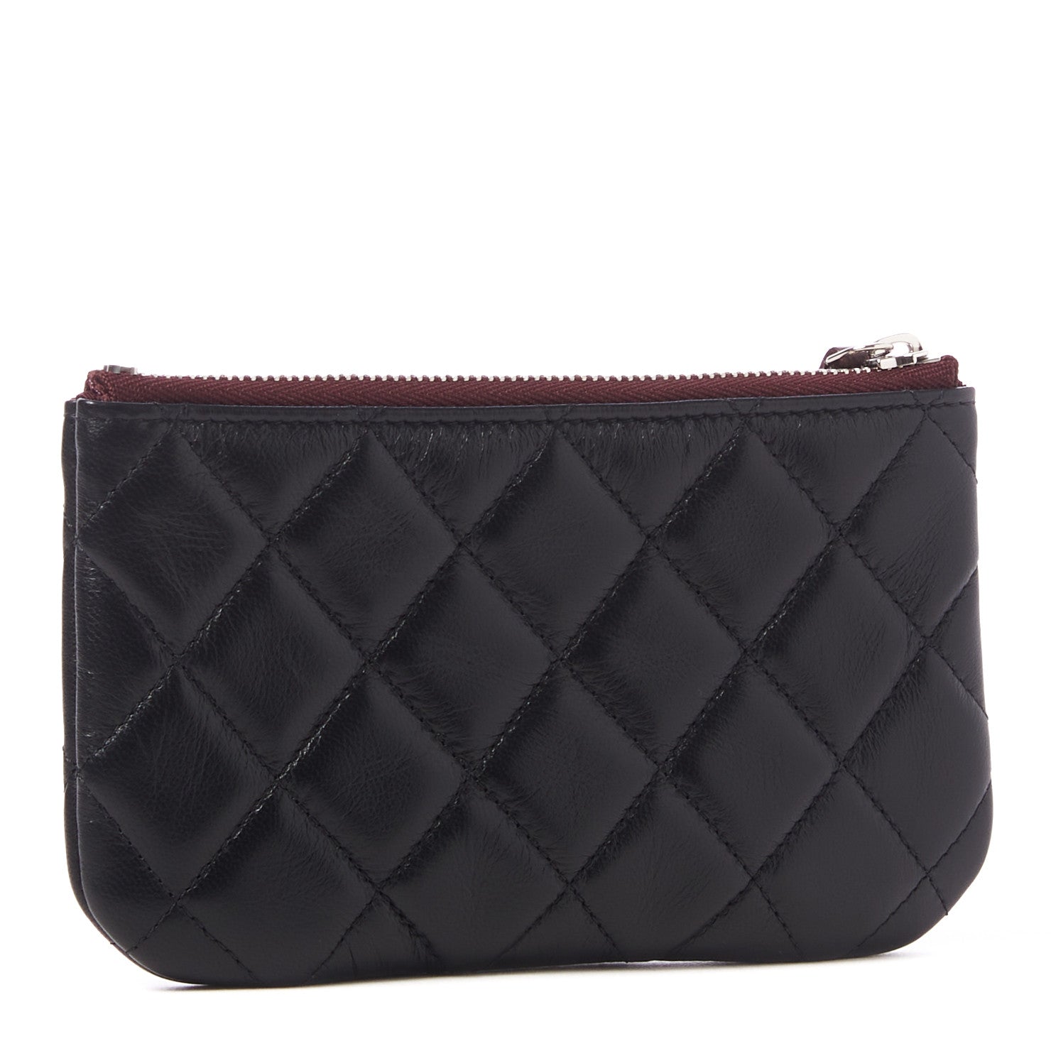Chanel Lambskin Quilted Small Cosmetic Case Black 2 of 10
