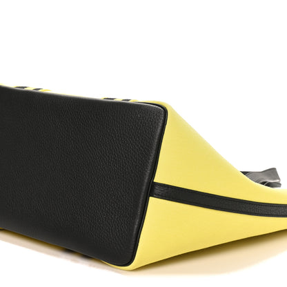 Hermes Militaire Canvas Taurillon Clemence  Wooly Wooly Pursangle MM Tote Jaune Black 10 of 10