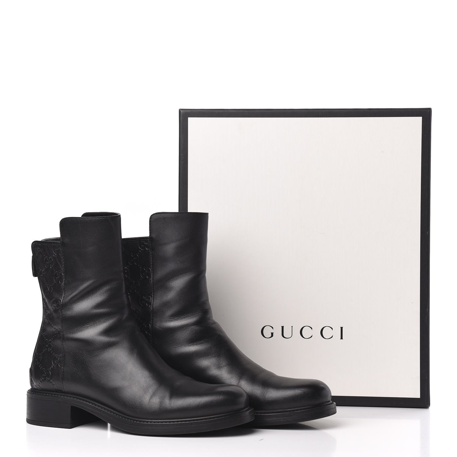 Gucci Soft Guccissima Zip Boots 38.5 Black 9 of 9
