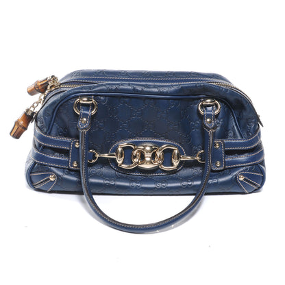 Gucci Guccissima Medium Wave Boston Blue 1 of 7