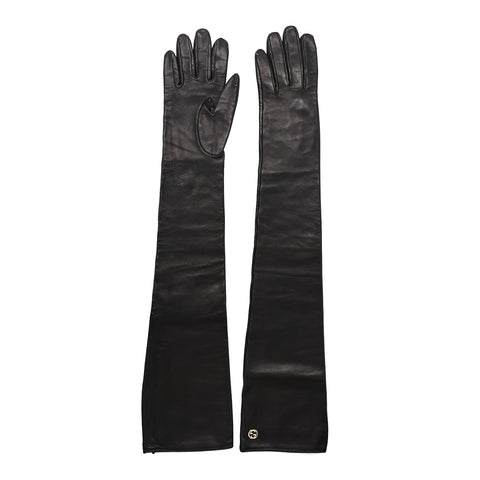 Nappa Interlocking G Gloves 7 Black