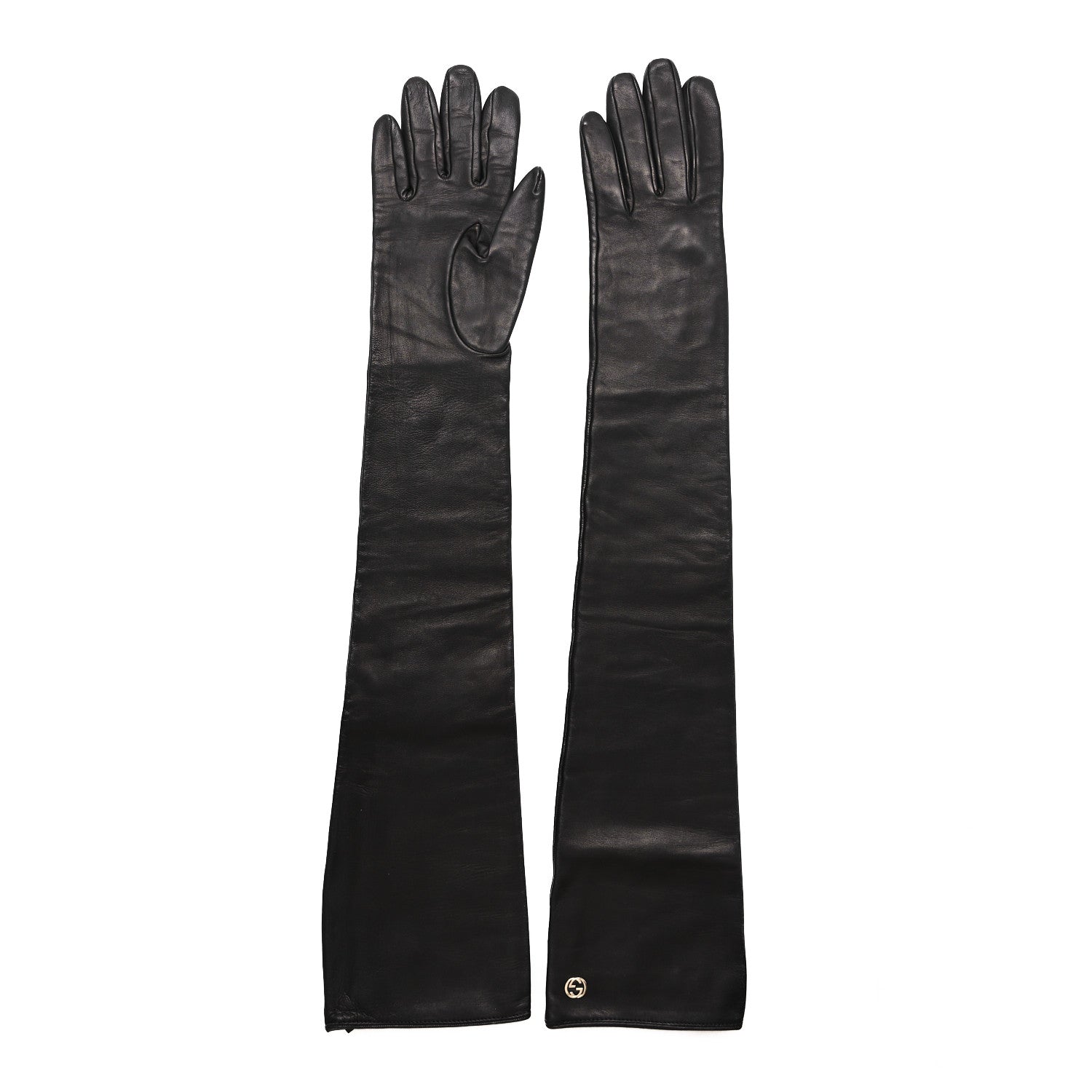 Gucci Nappa Interlocking G Gloves 7 Black 2 of 5