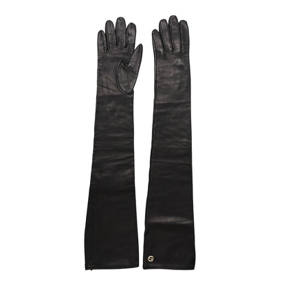 Gucci Nappa Interlocking G Gloves 7 Black 2 of 5