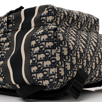 Christian Dior Oblique Diortravel Backpack Blue 9 of 10