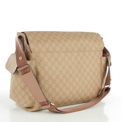 Gucci GG Supreme Monogram Messenger Diaper Bag Beige 3 of 7