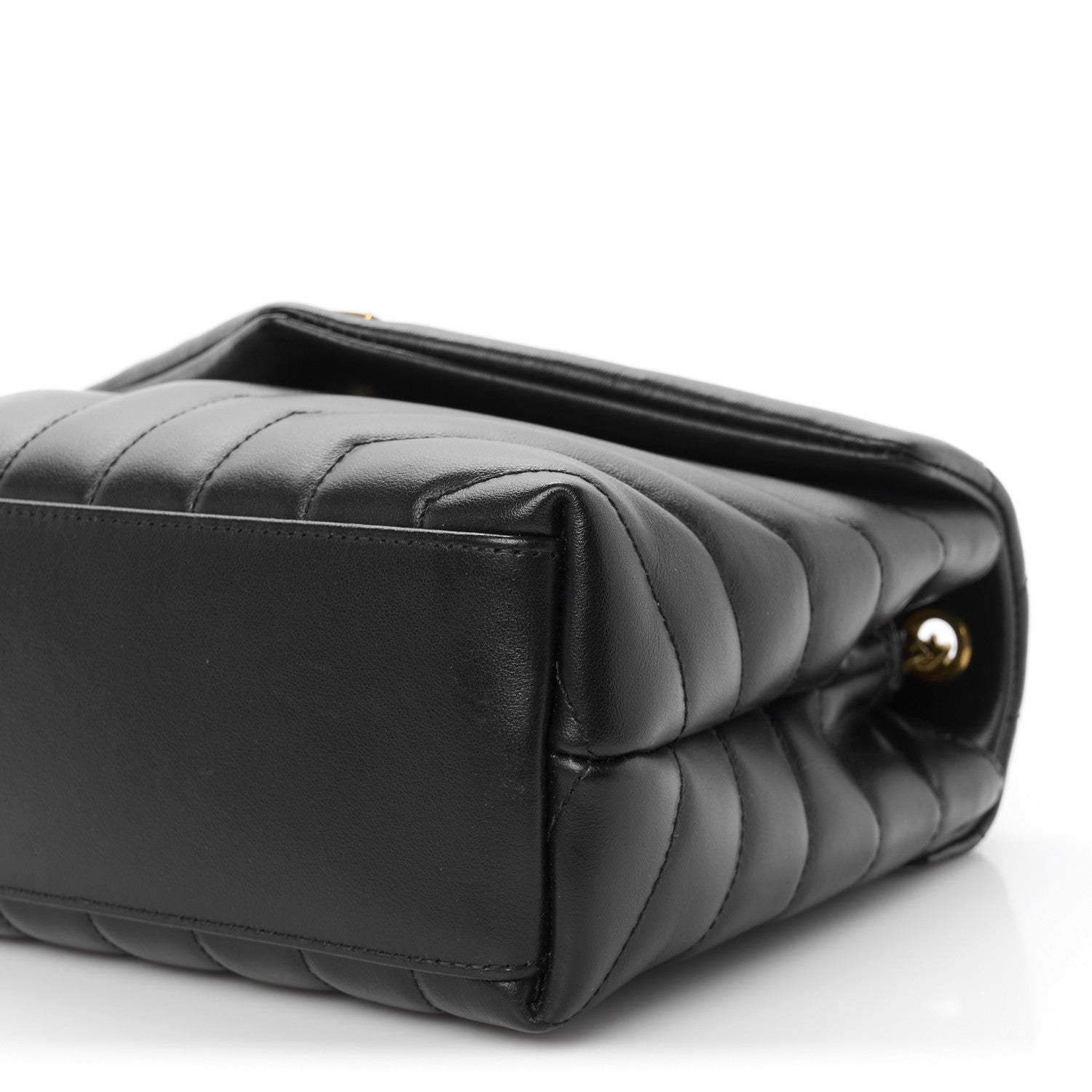 Saint Laurent Calfskin Y Quilted Monogram Small Loulou Chain Satchel Black 11 of 11