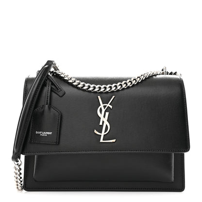 Saint Laurent Calfskin Medium Monogram Sunset Black 1 of 10