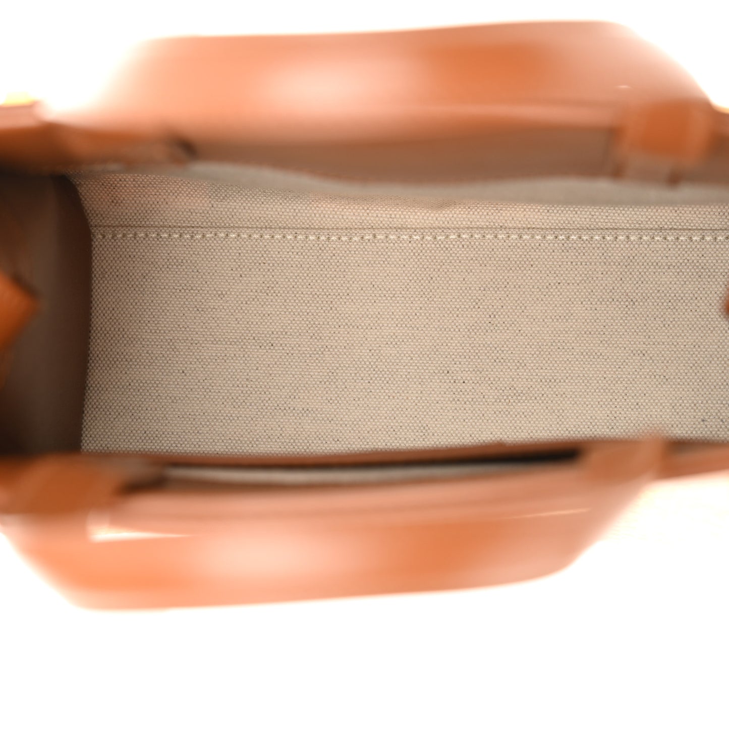 Calfskin Raffia Manhattan Nano Shopper Tote Naturale Brown