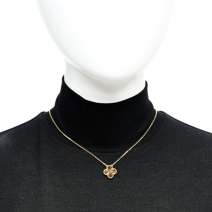 Van Cleef & Arpels 18K Yellow Gold Guilloche Vintage Alhambra Pendant Necklace 2 of 6