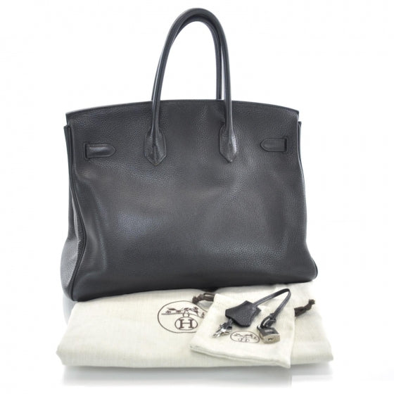 Hermes Taurillon Clemence BIRKIN 35 Black 13 of 20