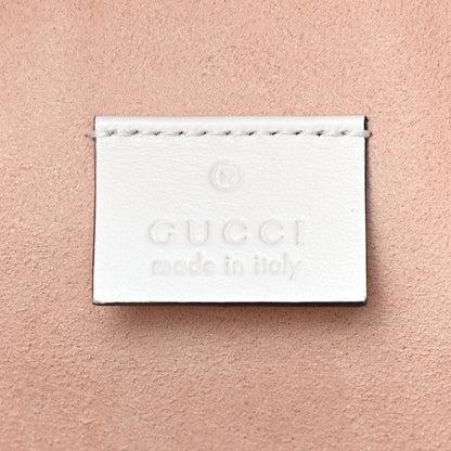 Gucci Calfskin Matelasse Mini GG Marmont Round Backpack White 5 of 8