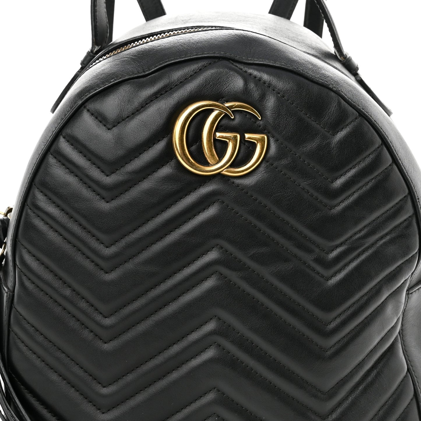Calfskin Matelasse GG Marmont Dome Backpack Black