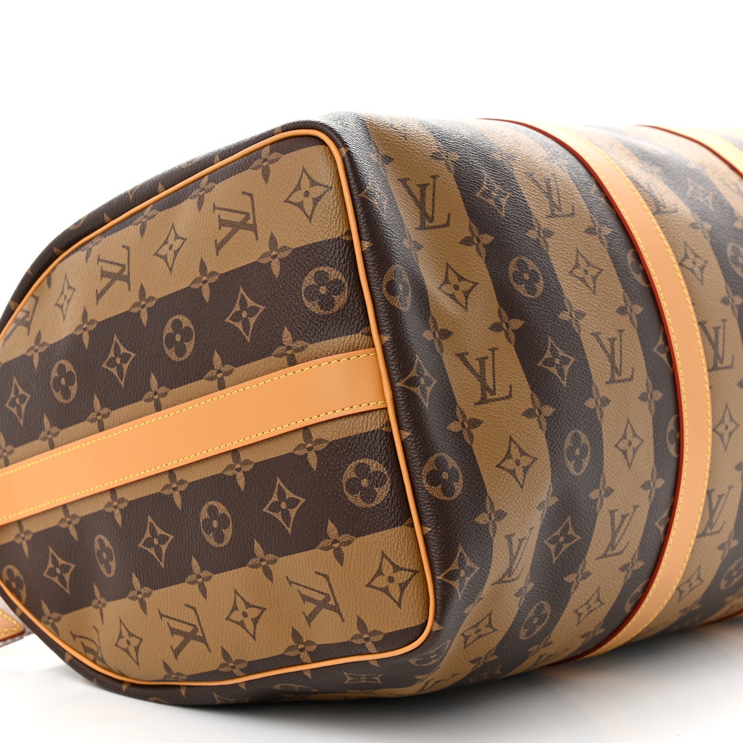 Louis Vuitton X NIGO Reverse Monogram Stripe Keepall Bandouliere 50 Brown 8 of 9