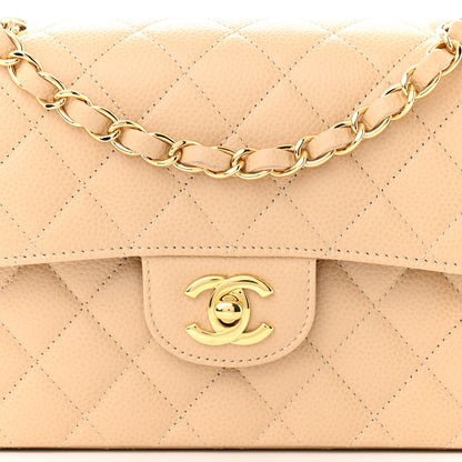 Chanel Caviar Quilted Small Double Flap Beige 8 of 11