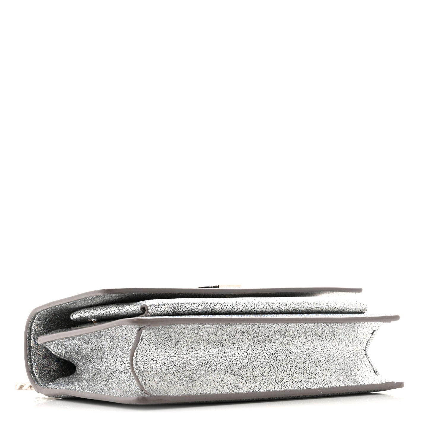 Metallic Crackled Calfskin Monogram Sunset Chain Wallet Star Light