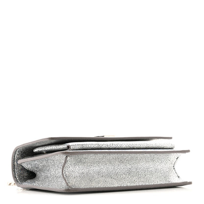 Saint Laurent Metallic Crackled Calfskin Monogram Sunset Chain Wallet Star Light 4 of 13