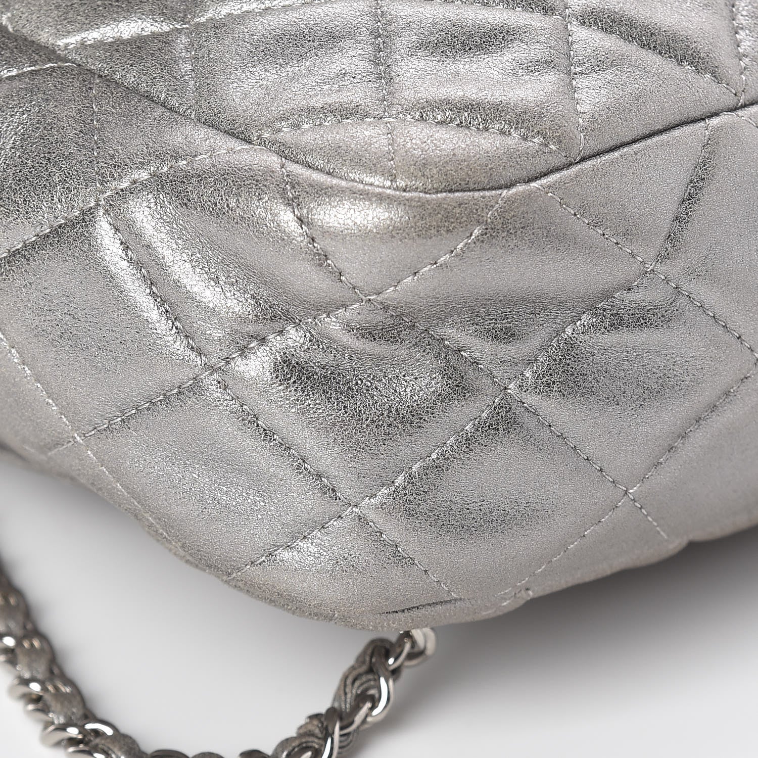 Chanel Metallic Lambskin Quilted Small In Seoul Backpack Silver 9 of 10