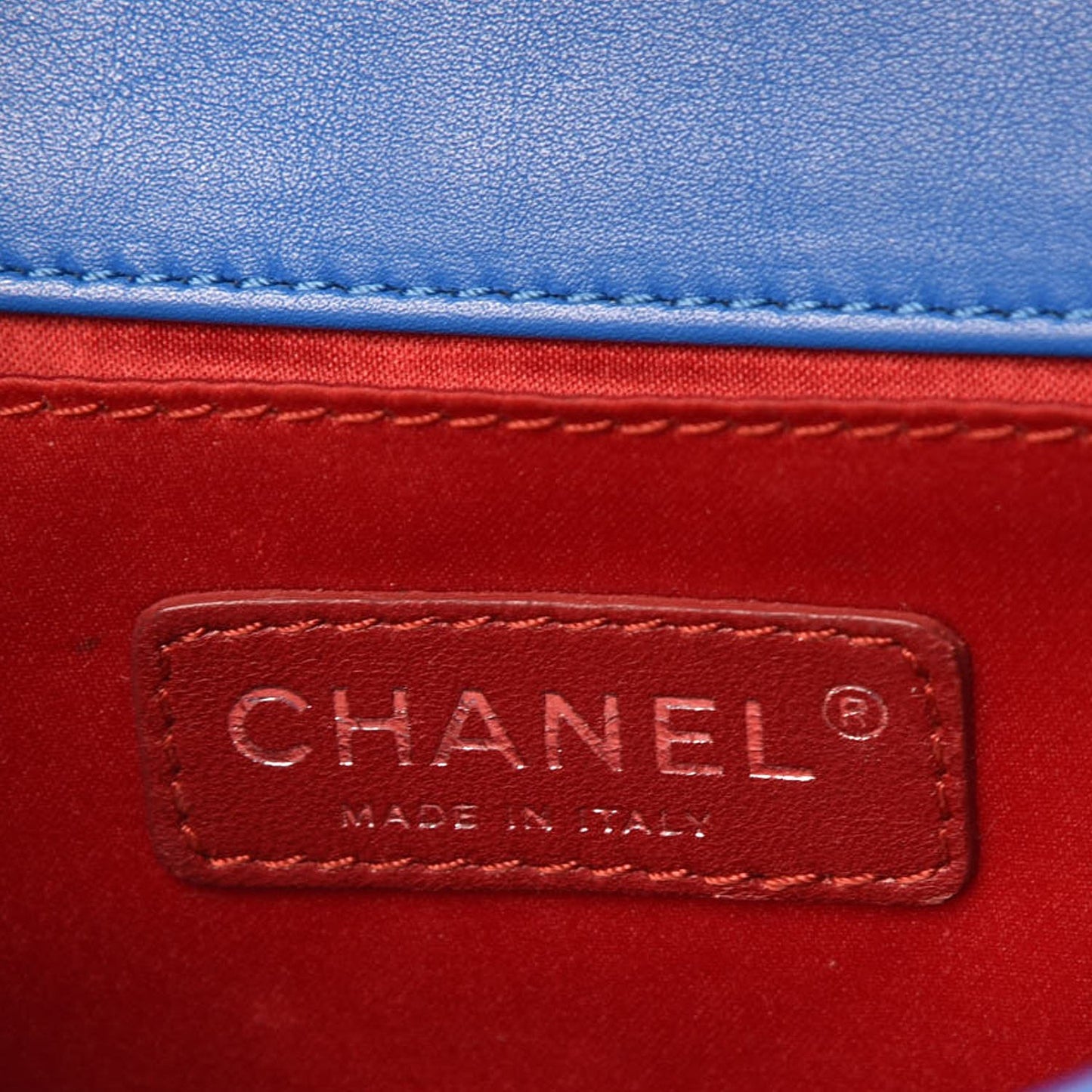 Vinyl Small Lipstick Flap Blue