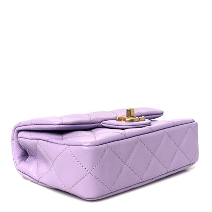 Chanel Caviar Quilted Mini Rectangular Sweetheart Flap Light Purple 4 of 12