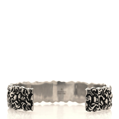 Gucci Metal Lion Mane Cuff Bracelet S Aged Silver 3 of 5