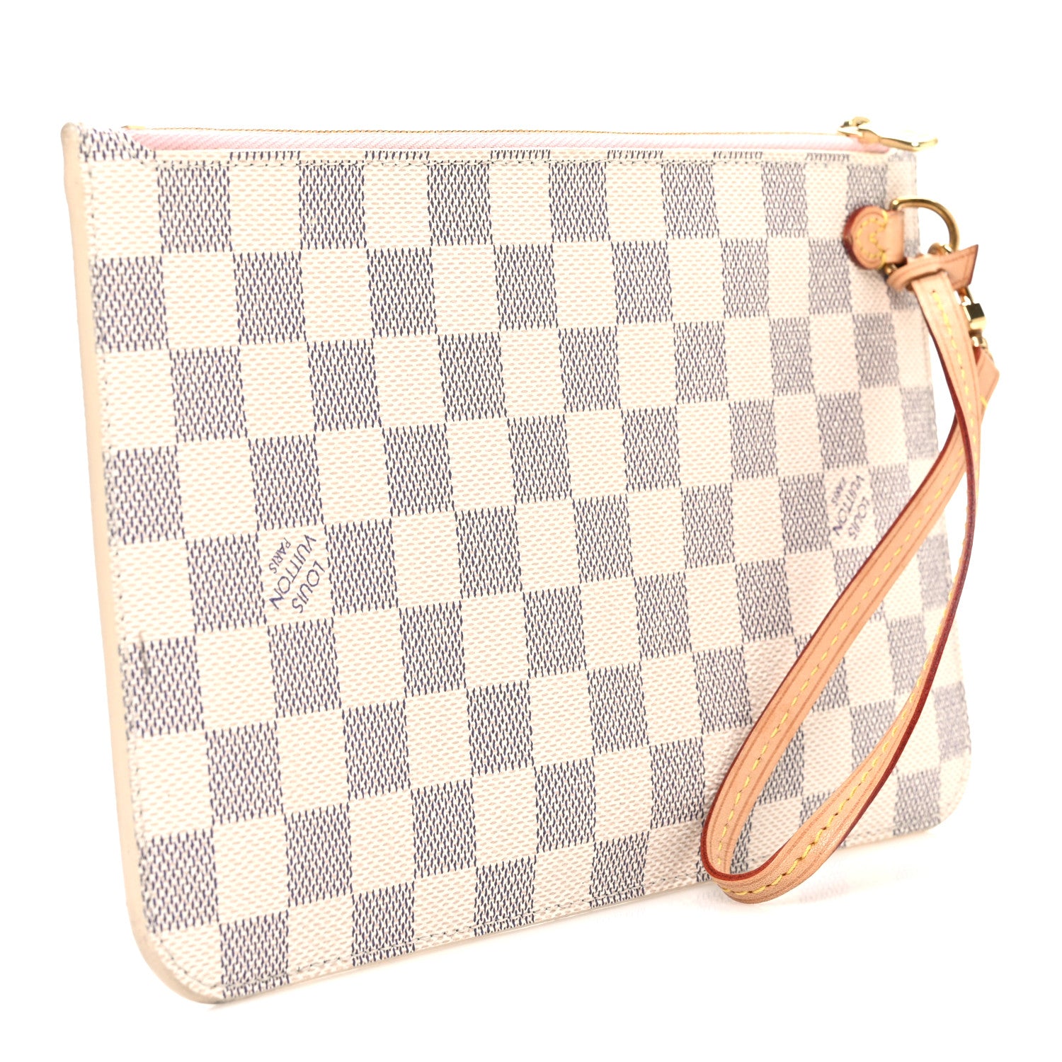 Louis Vuitton Damier Azur Neverfull MM GM Pochette Rose Ballerine 3 of 8