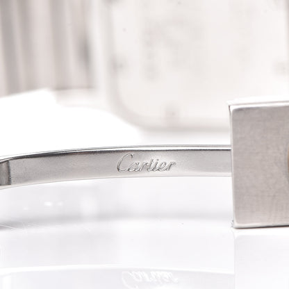 Cartier Stainless Steel 18K Yellow Gold 24mm Santos De Cartier Galbee Quartz Watch 7 of 8