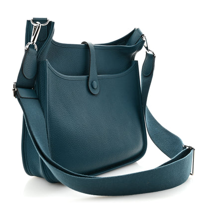 Hermes Taurillon Clemence Evelyne III PM Vert Bosphore 3 of 9