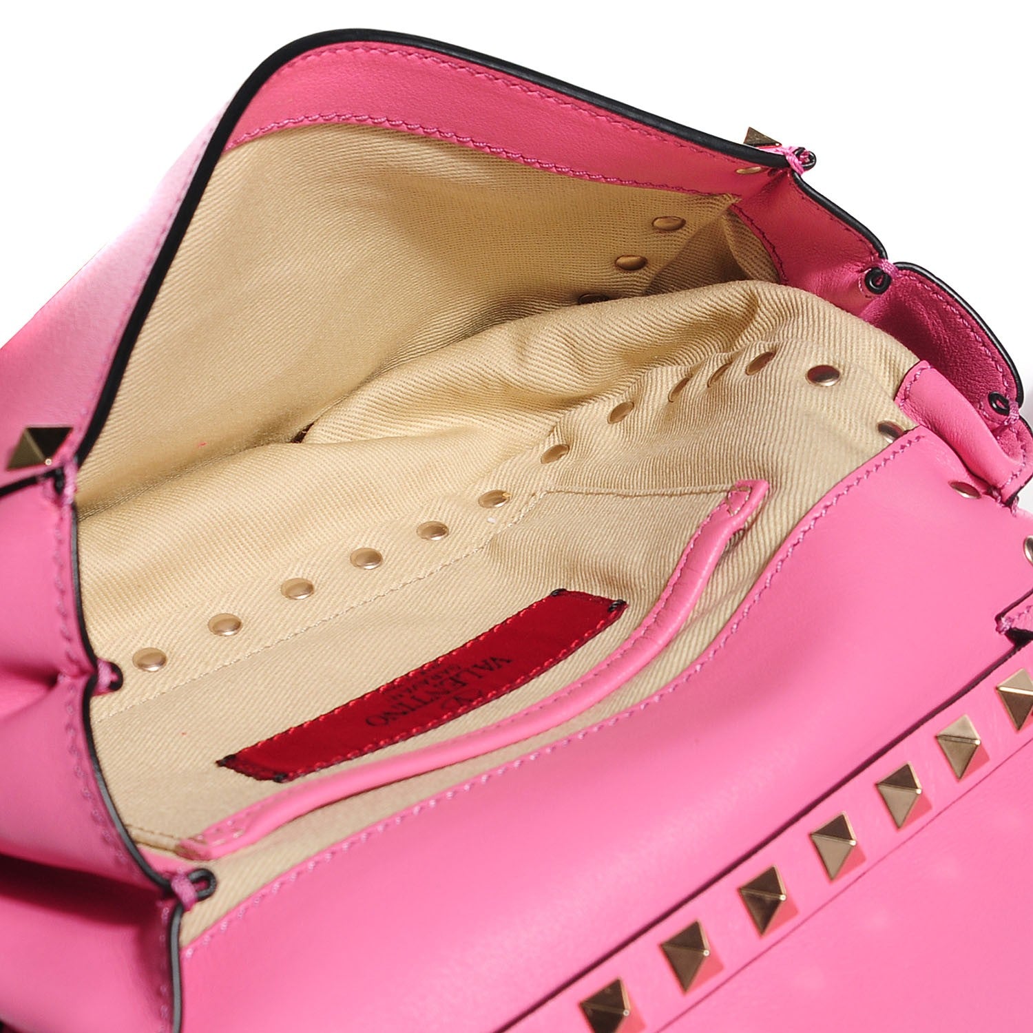 Valentino Garavani Vitello Mini Rockstud Flap Saddle Crossbody Bag Ninphea 8 of 8